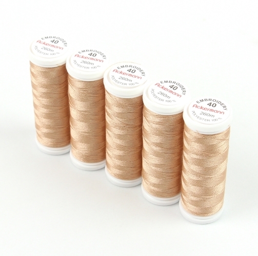 Ackermann Embroidery Stickgarn St�rke 40 - 5x 260 m, Farbe 2882 braunbeige