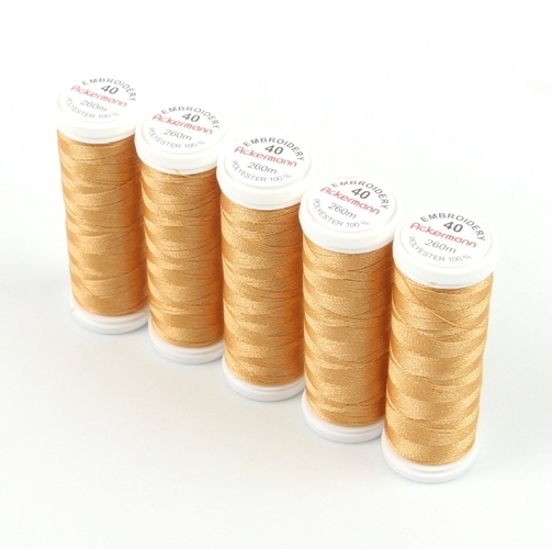 Ackermann Embroidery Stickgarn St�rke 40 - 5x 260 m, Farbe 2886 goldingwer