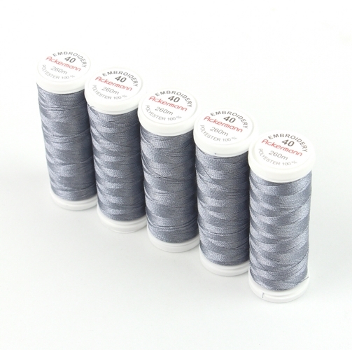 Ackermann Embroidery N�hgarn St�rke 40 - 5x 260 m, Farbe 2905 grauviolett