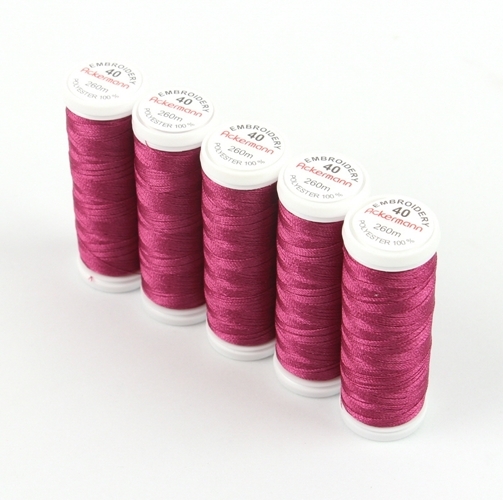 Ackermann Embroidery Stickgarn St�rke 40 - 5x 260 m, Farbe 2963 dunkles bischofslila